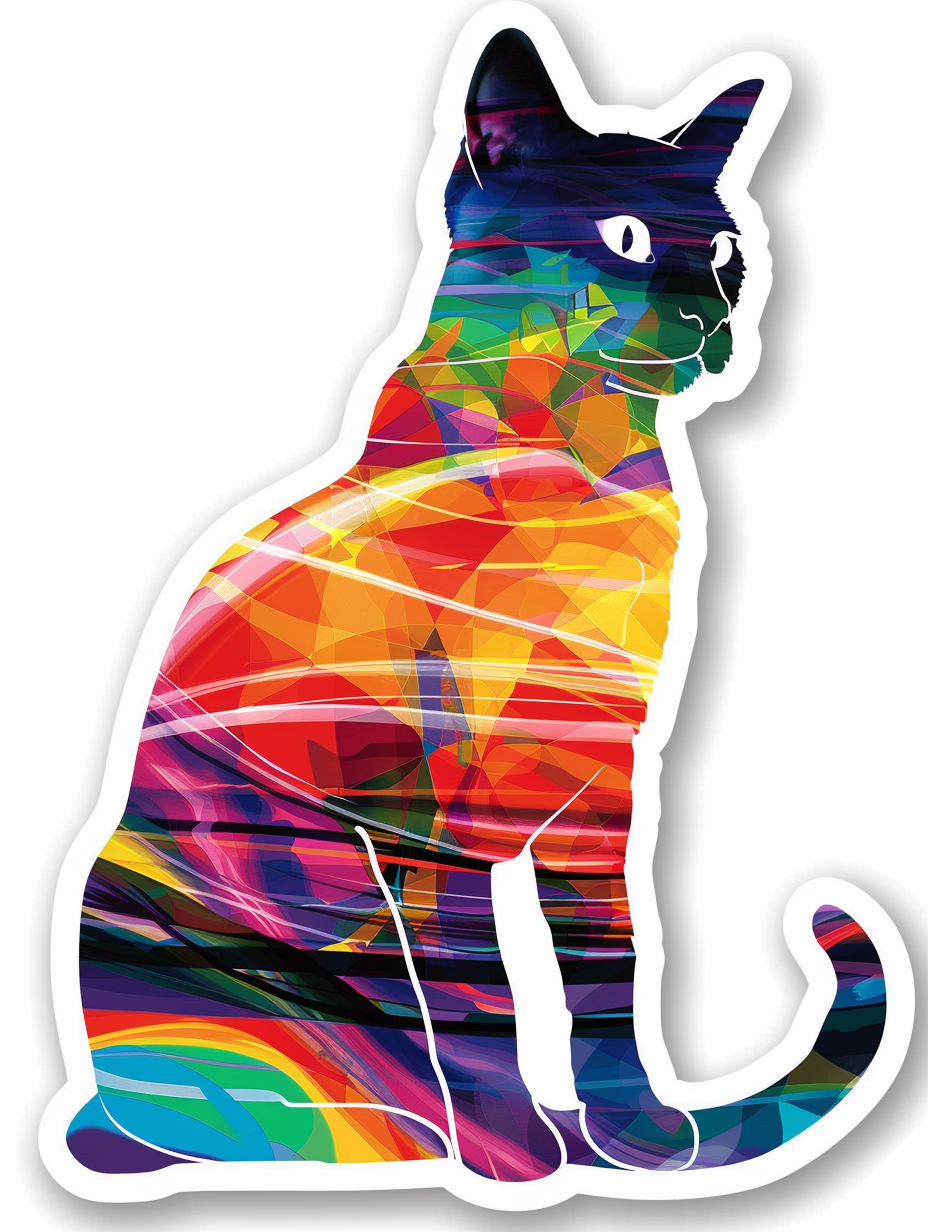 Siamese cat Vinyl Decal Sticker for Car, Laptop, Tumbler and more # F07130