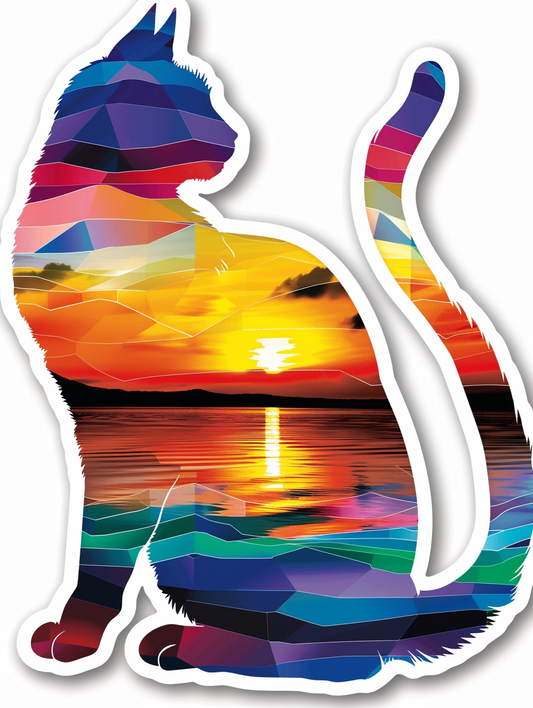 Siamese cat Vinyl Decal Sticker for Car, Laptop, Tumbler and more # F07128