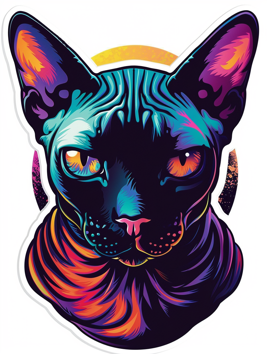 Sphynx cat Vinyl Decal Sticker for Car, Laptop, Tumbler and more # F07121