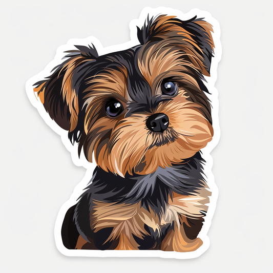 Yorkshire Terrier Dog Vinyl Decal Sticker for Car, Laptop, Tumbler and more # F07020