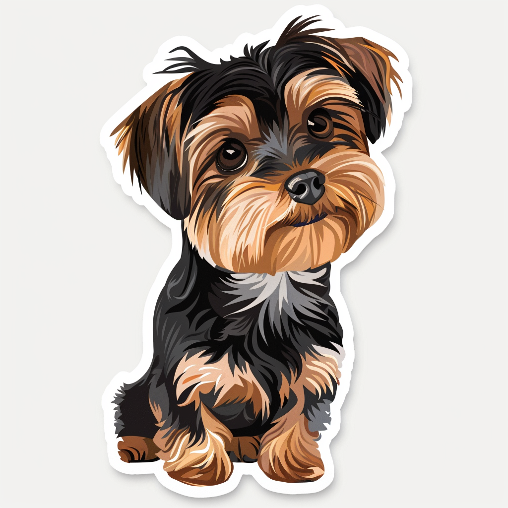 Yorkshire Terrier Dog Vinyl Decal Sticker for Car, Laptop, Tumbler and more # F07019