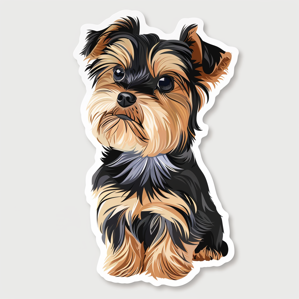 Yorkshire Terrier Dog Vinyl Decal Sticker for Car, Laptop, Tumbler and more # F07018