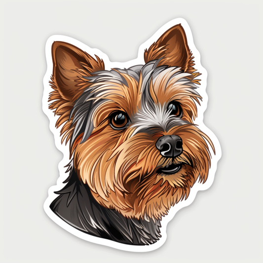 Yorkshire Terrier Dog Vinyl Decal Sticker for Car, Laptop, Tumbler and more # F06840