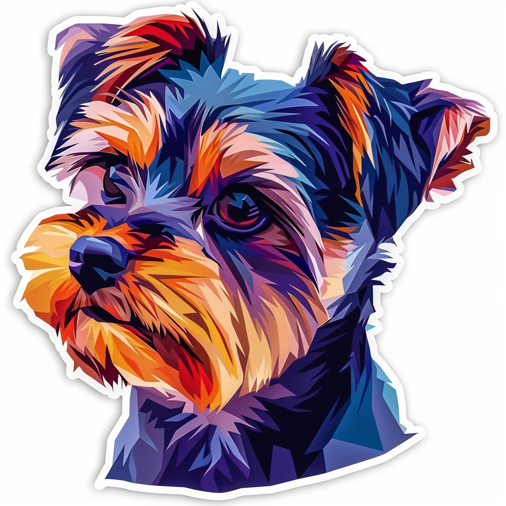 Yorkshire Terrier Dog Vinyl Decal Sticker for Car, Laptop, Tumbler and more # F06835