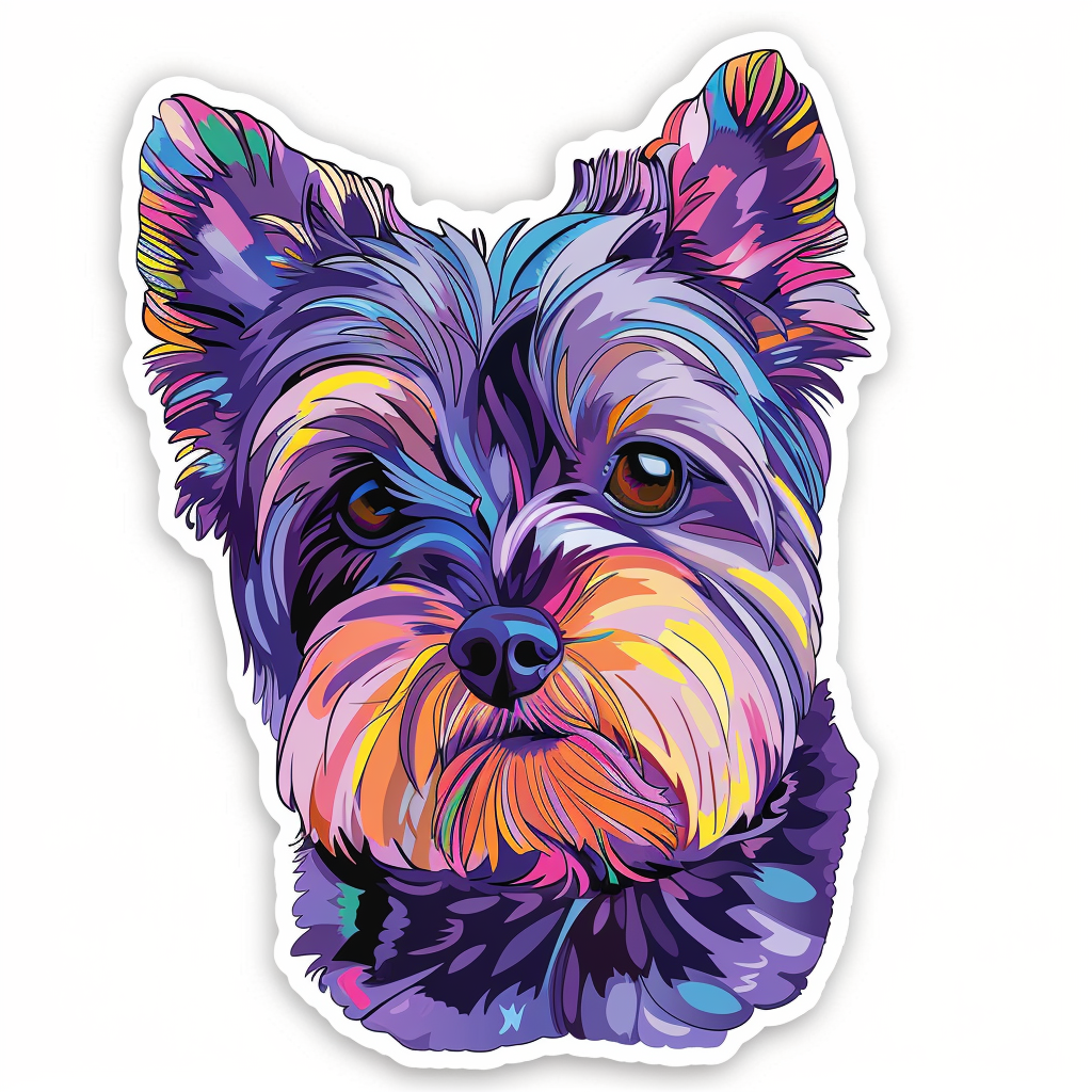 Yorkshire Terrier Dog Vinyl Decal Sticker for Car, Laptop, Tumbler and more # F06713