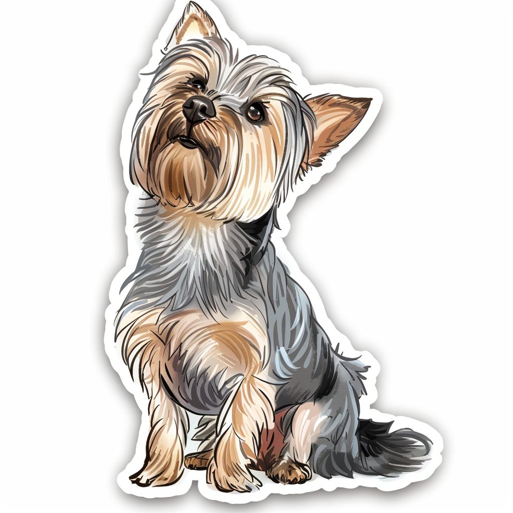 Yorkshire Terrier Dog Vinyl Decal Sticker for Car, Laptop, Tumbler and more # F06715