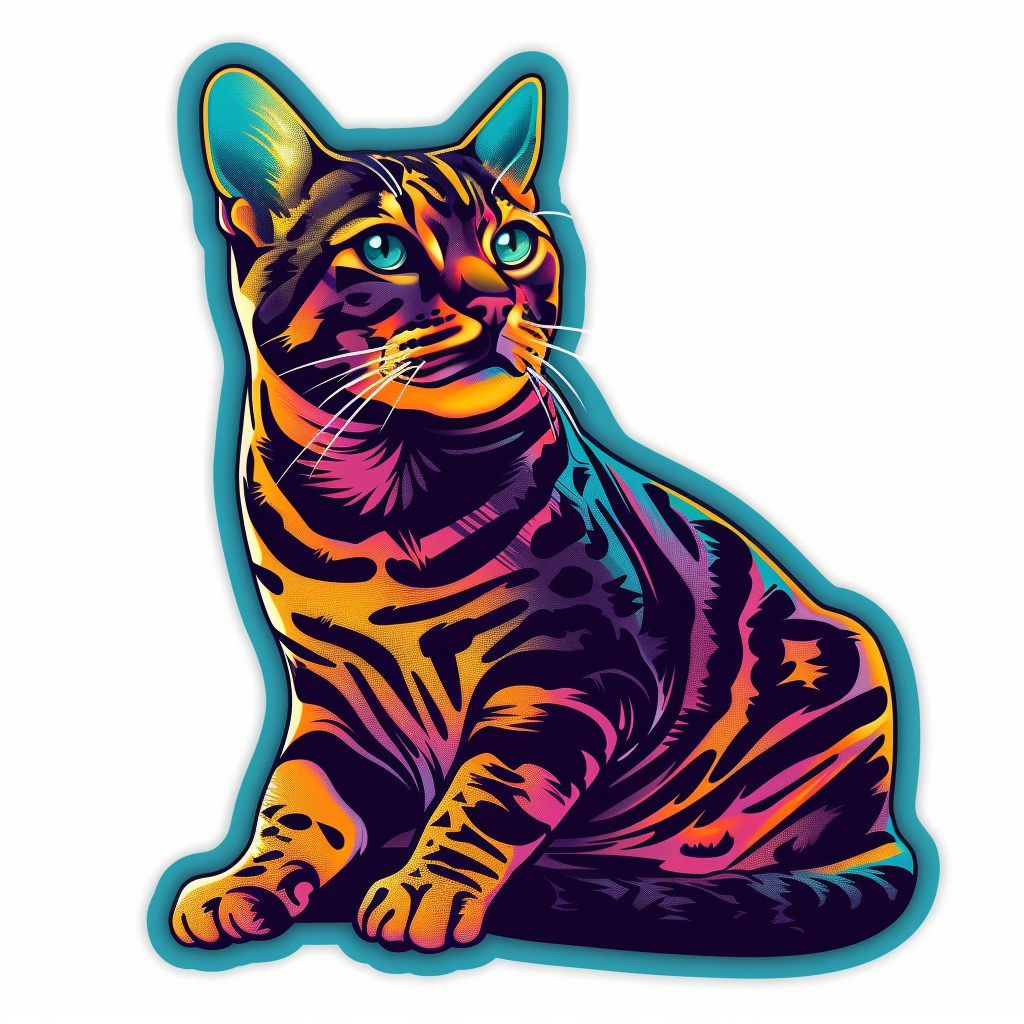 Bengal cat Vinyl Decal Sticker for Car, Laptop, Tumbler and more # F07072