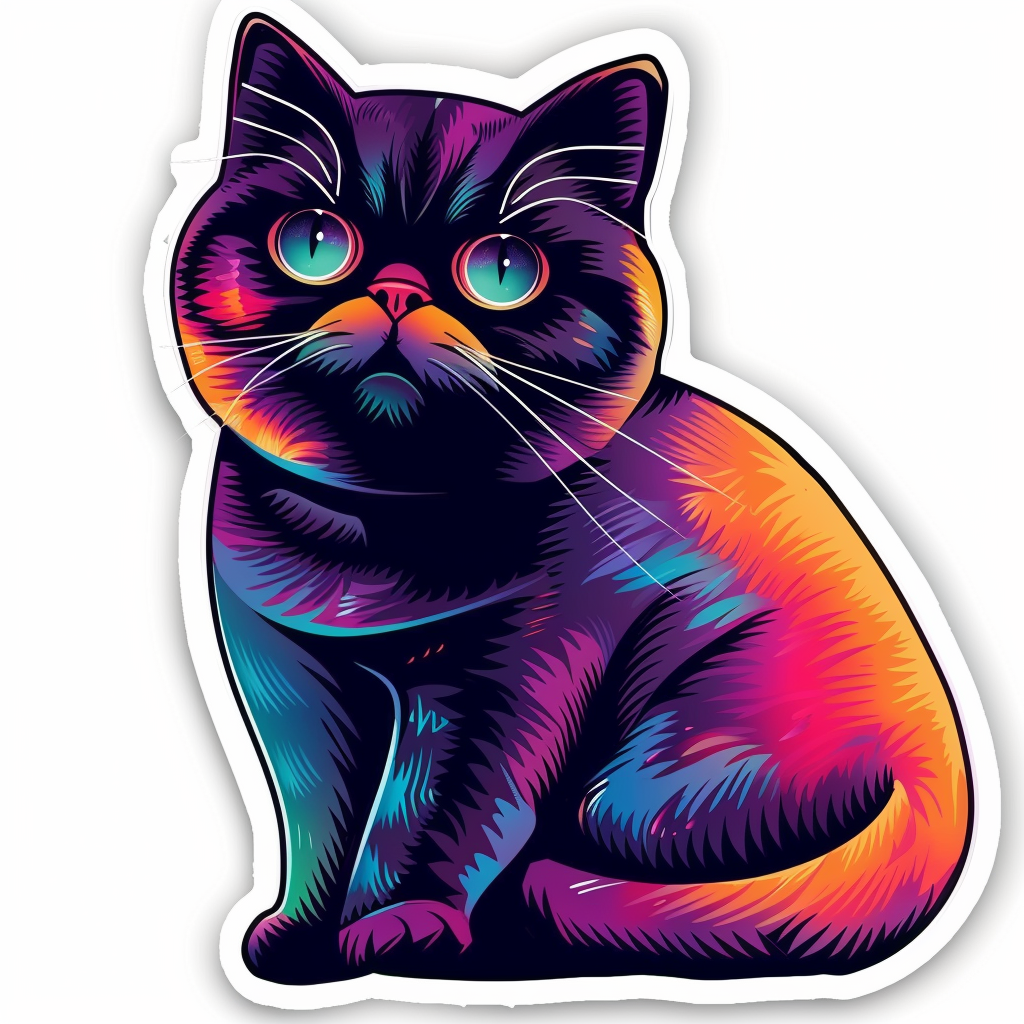 British Shorthair cat Vinyl Decal Sticker for Car, Laptop, Tumbler and more # F07060