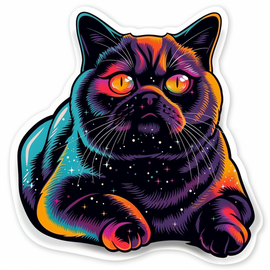 British Shorthair cat Vinyl Decal Sticker for Car, Laptop, Tumbler and more # F07053