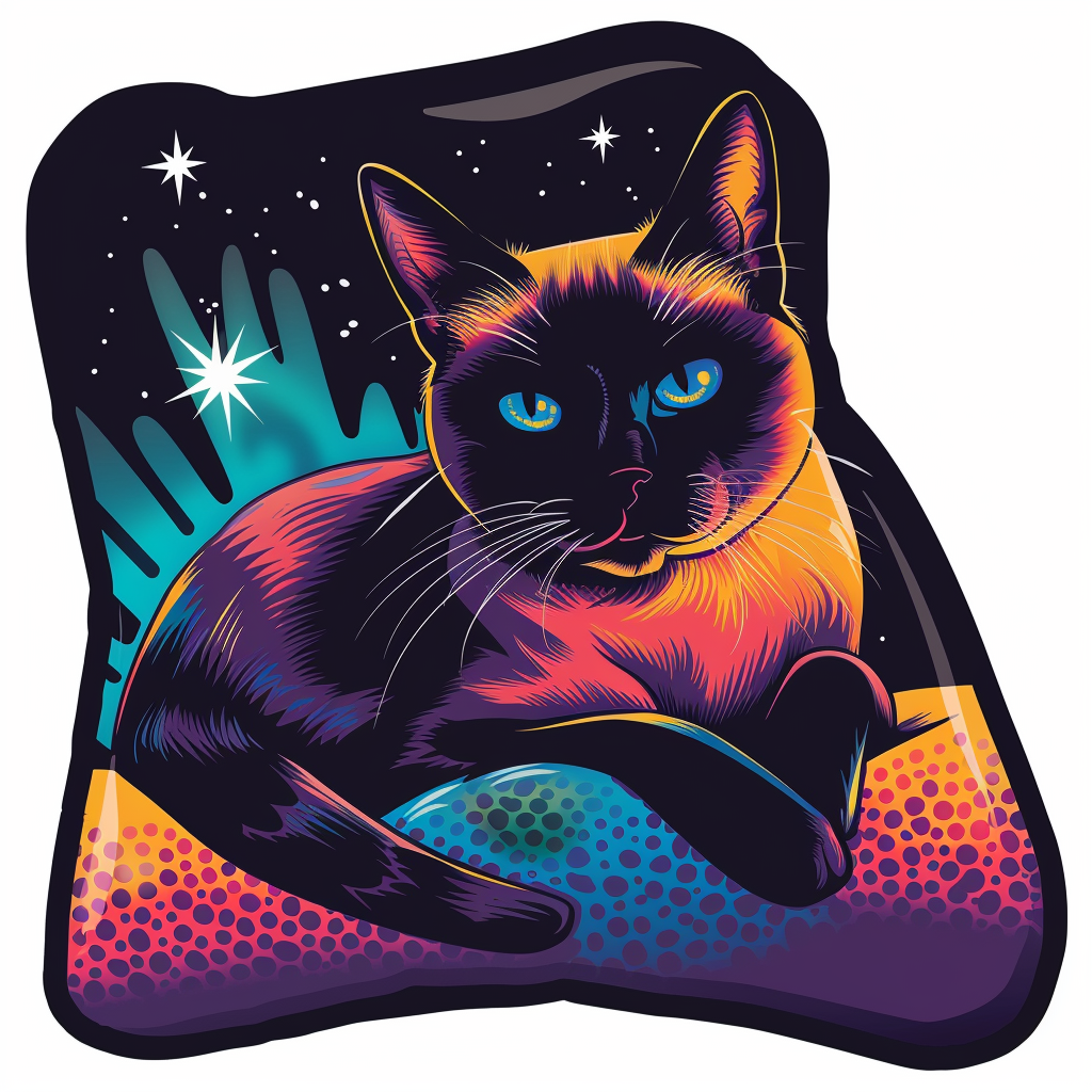 Siamese cat Vinyl Decal Sticker for Car, Laptop, Tumbler and more # F07081