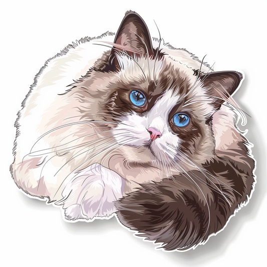 Ragdoll Cat Vinyl Decal Sticker for Car, Laptop, Tumbler and more # F06678