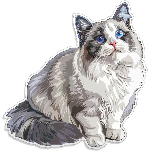 Ragdoll Cat Vinyl Decal Sticker for Car, Laptop, Tumbler and more # F06781