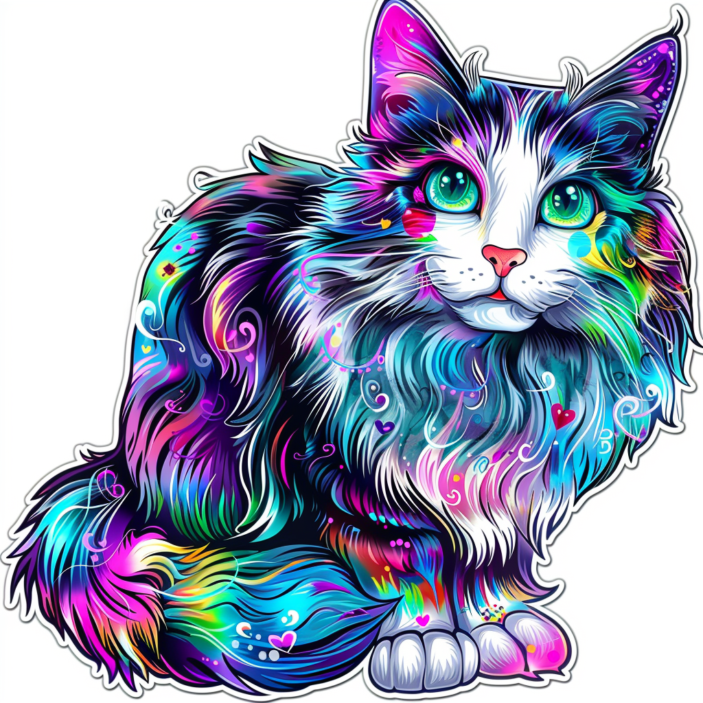 Heart Cat Ragdoll Vinyl Decal Sticker for Car, Laptop, Tumbler and more # F06738