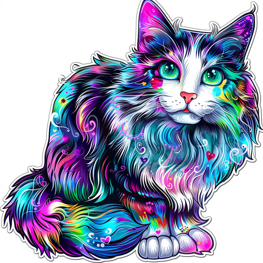 Heart Cat Ragdoll Vinyl Decal Sticker for Car, Laptop, Tumbler and more # F06738