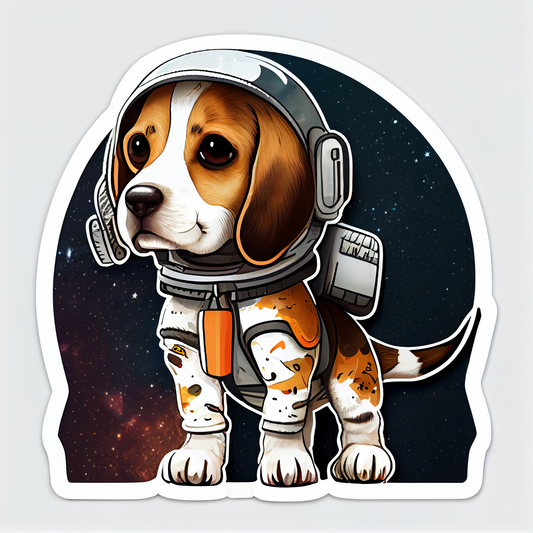 Beagle Dog Space Vinyl Decal Sticker for Car, Laptop, Tumbler and more # 1658