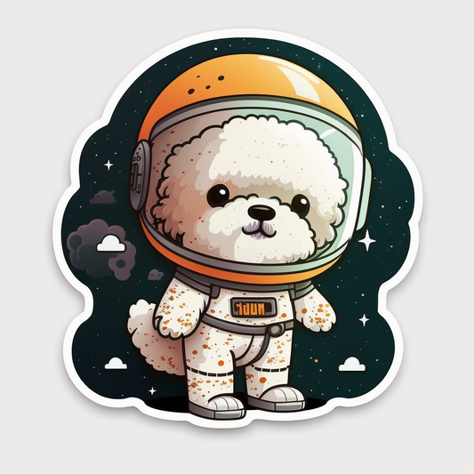Bichon Frise space Vinyl Decal Sticker for Car, Laptop, Tumbler and more # 1587