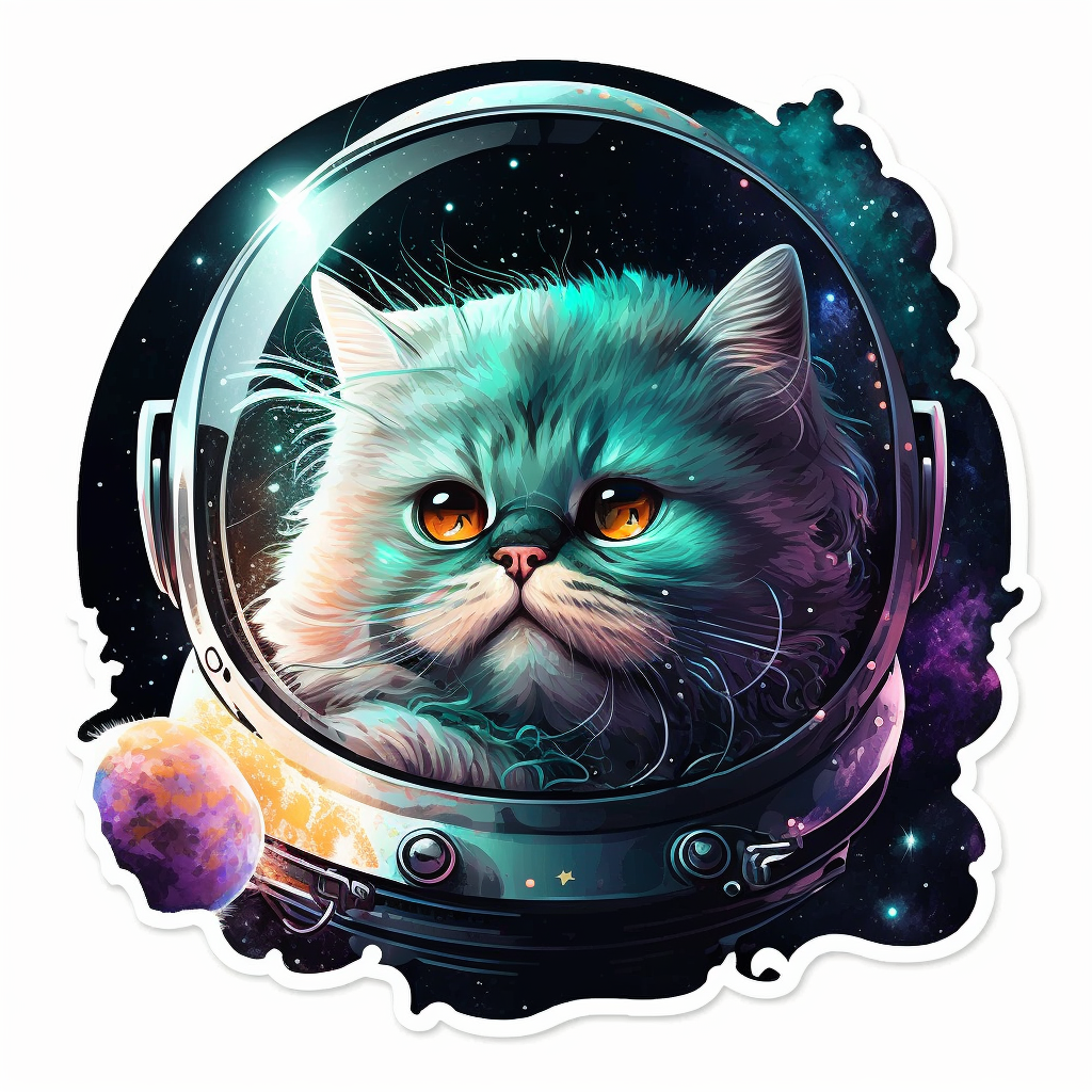 Persian Cat Vinyl Decal Sticker for Car, Laptop, Tumbler and more # 002862