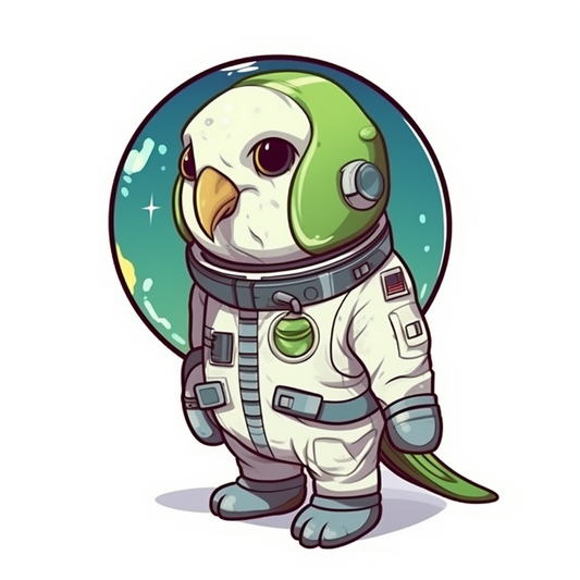 Quaker Parrot Vinyl Decal Sticker for Car, Laptop, Tumbler and more # 003723