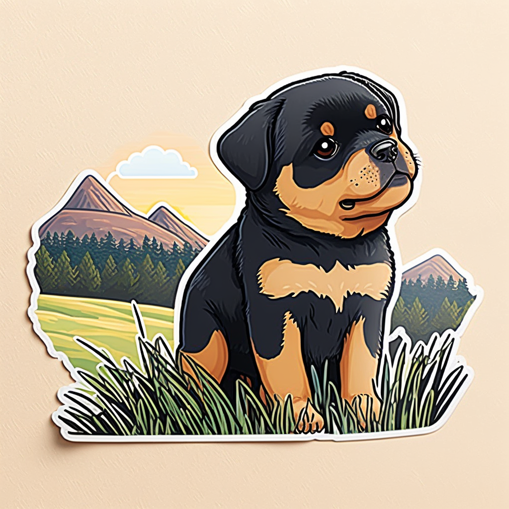 Rottweiler Dog Vinyl Decal Sticker for Car, Laptop, Tumbler and more # 002839