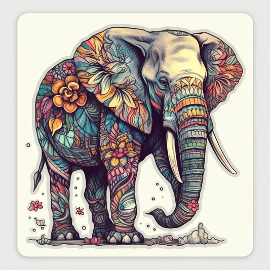 Elephant Vinyl Decal Sticker for Car, Laptop, Tumbler and more # 1947