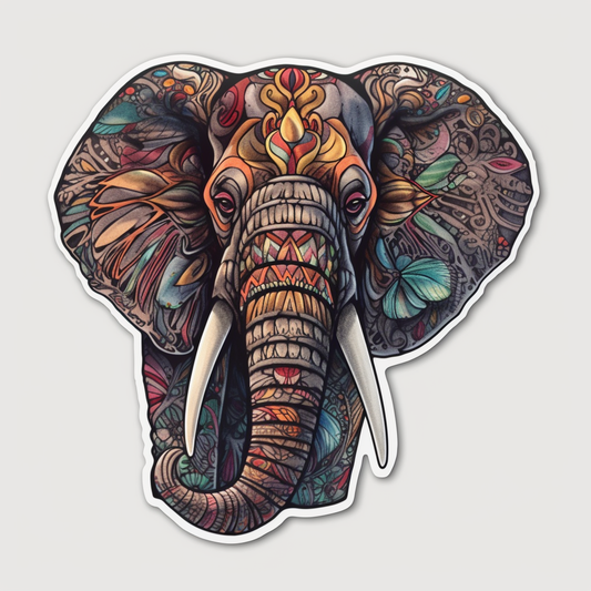 Elephant Vinyl Decal Sticker for Car, Laptop, Tumbler and more # 1953