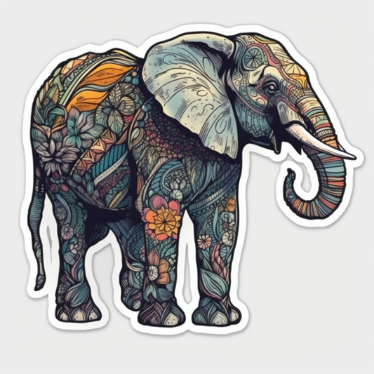 Elephant Vinyl Decal Sticker for Car, Laptop, Tumbler and more # 002369