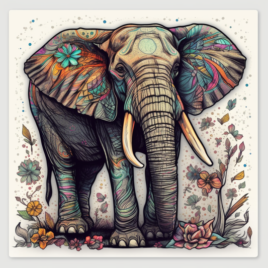 Elephant Vinyl Decal Sticker for Car, Laptop, Tumbler and more # 002171