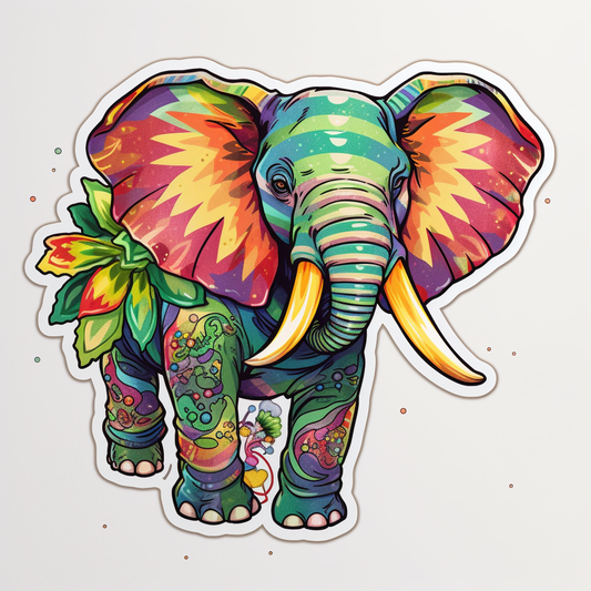 Elephant Vinyl Decal Sticker for Car, Laptop, Tumbler and more # 002477