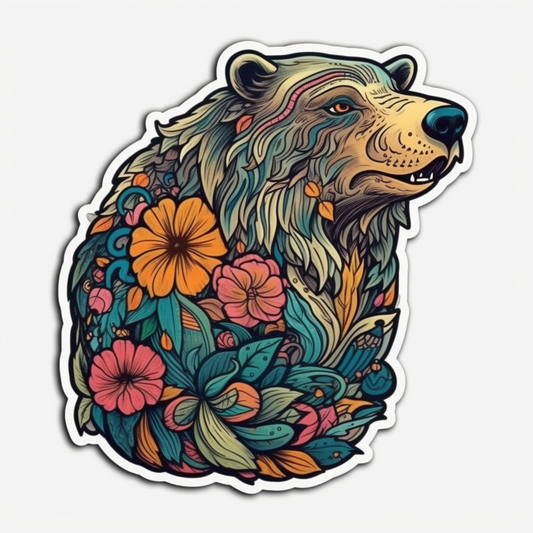 Bear Vinyl Decal Sticker for Car, Laptop, Tumbler and more # 00484