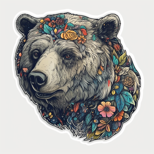 Bear Vinyl Decal Sticker for Car, Laptop, Tumbler and more # 00478