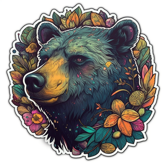 Bear Vinyl Decal Sticker for Car, Laptop, Tumbler and more # 00480