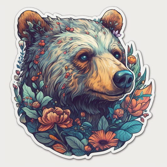 Bear Vinyl Decal Sticker for Car, Laptop, Tumbler and more # 00483