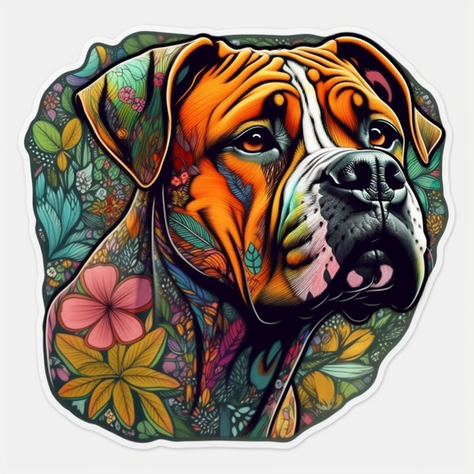 Boxer Dog Vinyl Decal Sticker for Car, Laptop, Tumbler and more # 002161