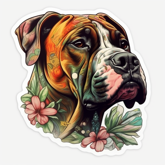 Boxer Dog Vinyl Decal Sticker for Car, Laptop, Tumbler and more # 2188