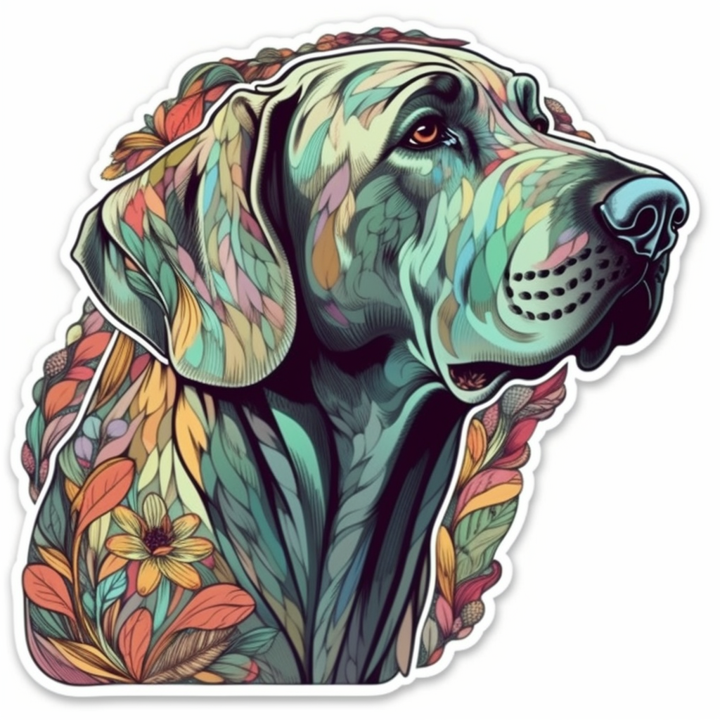 Great Dane Dog Vinyl Decal Sticker for Car, Laptop, Tumbler and more # 001890