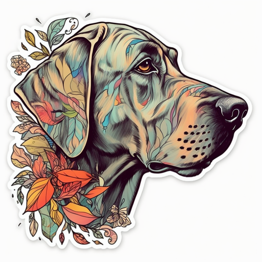 Great Dane Dog Vinyl Decal Sticker for Car, Laptop, Tumbler and more # 001919