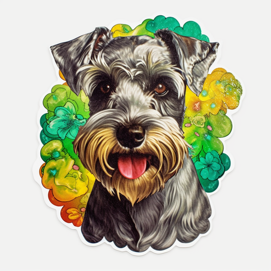 Miniature Schnauzer Dog Vinyl Decal Sticker for Car, Laptop, Tumbler and more # 00274