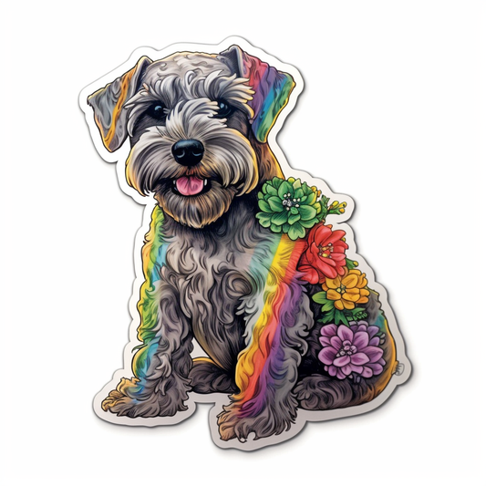 Miniature Schnauzer Dog Vinyl Decal Sticker for Car, Laptop, Tumbler and more # 00280