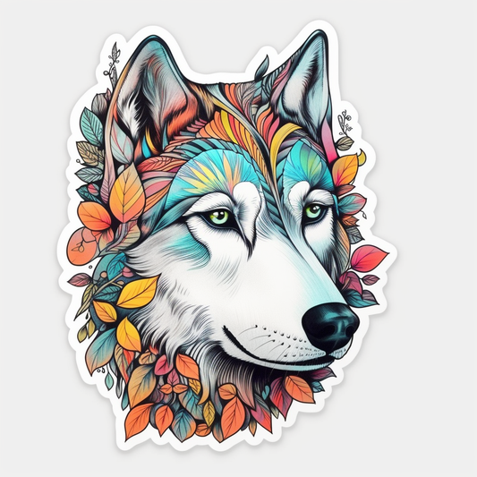 Siberian Dog Vinyl Decal Sticker for Car, Laptop, Tumbler and more # 2075