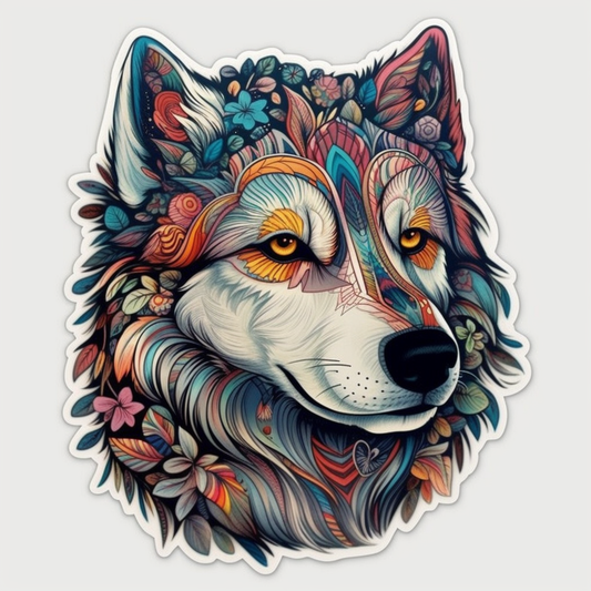 Siberian Dog Vinyl Decal Sticker for Car, Laptop, Tumbler and more # 002186