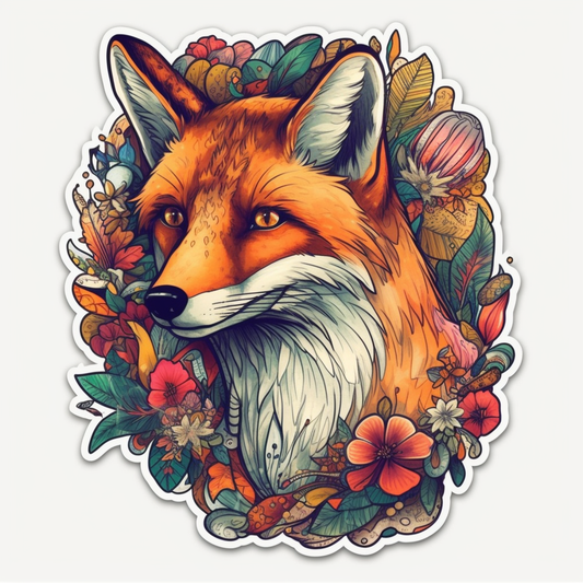 Fox Vinyl Decal Sticker for Car, Laptop, Tumbler and more # 00423