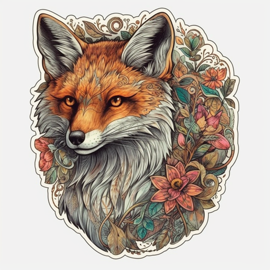 Fox Vinyl Decal Sticker for Car, Laptop, Tumbler and more # 00429