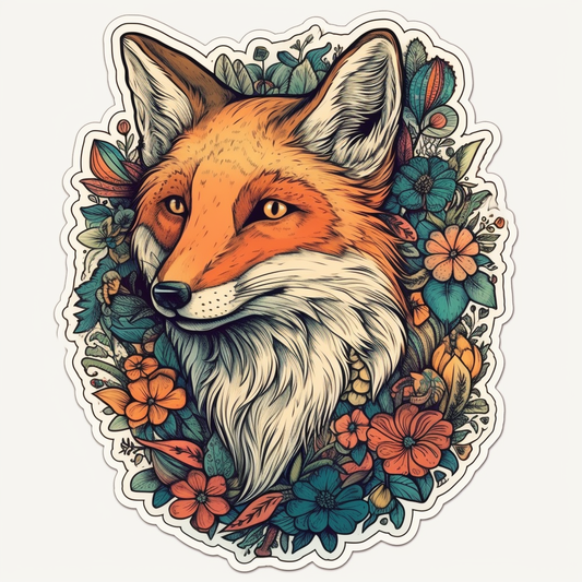 Fox Vinyl Decal Sticker for Car, Laptop, Tumbler and more # 00436