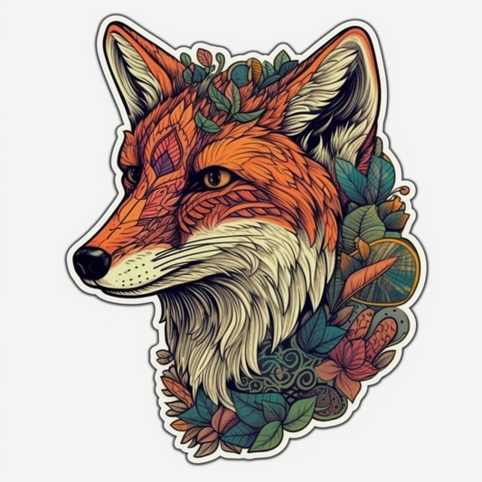 Fox Vinyl Decal Sticker for Car, Laptop, Tumbler and more # 00435