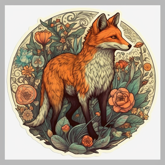 Fox Vinyl Decal Sticker for Car, Laptop, Tumbler and more # 00433