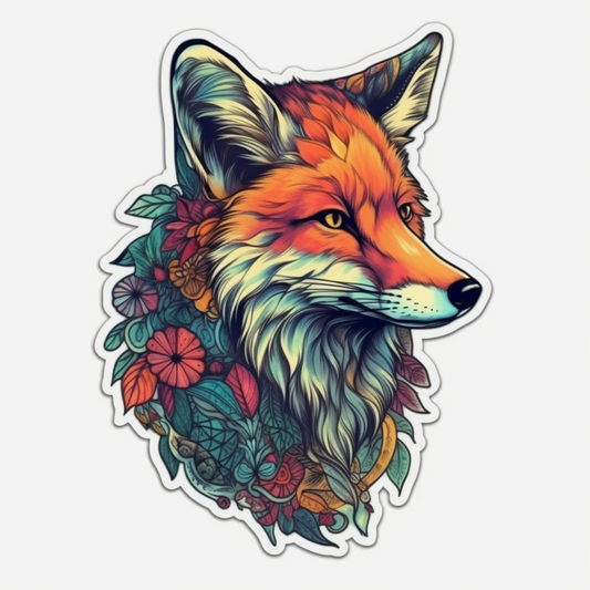 Fox Vinyl Decal Sticker for Car, Laptop, Tumbler and more # 00434