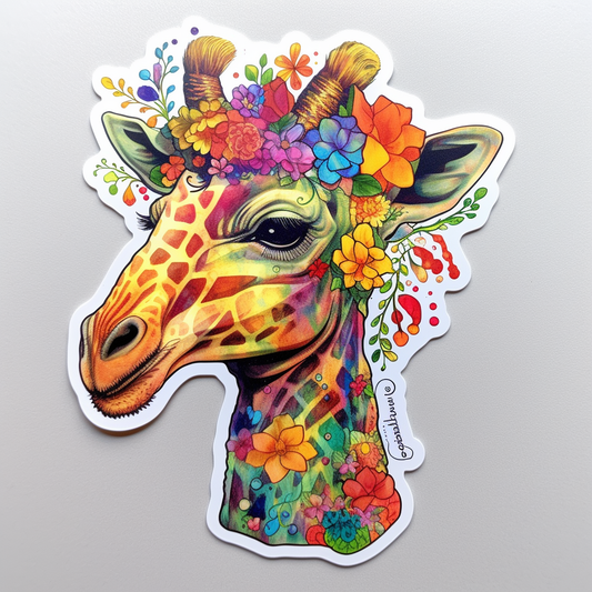 Giraffe Vinyl Decal Sticker for Car, Laptop, Tumbler and more # 001747