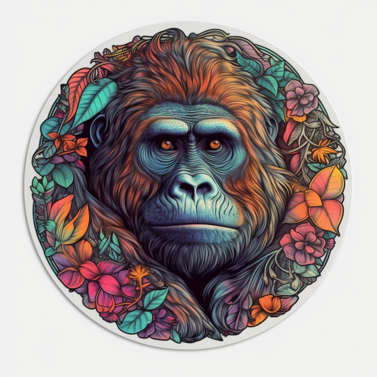 Gorilla Vinyl Decal Sticker for Car, Laptop, Tumbler and more # 00393