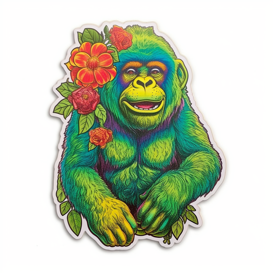 Gorilla Vinyl Decal Sticker for Car, Laptop, Tumbler and more # 00386