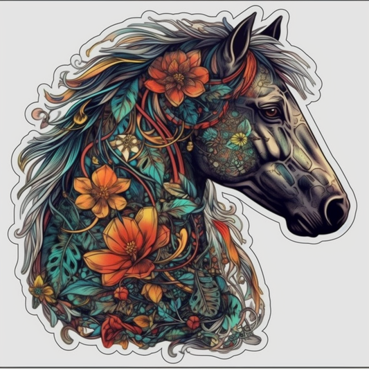 Horse Vinyl Decal Sticker for Car, Laptop, Tumbler and more # 00733